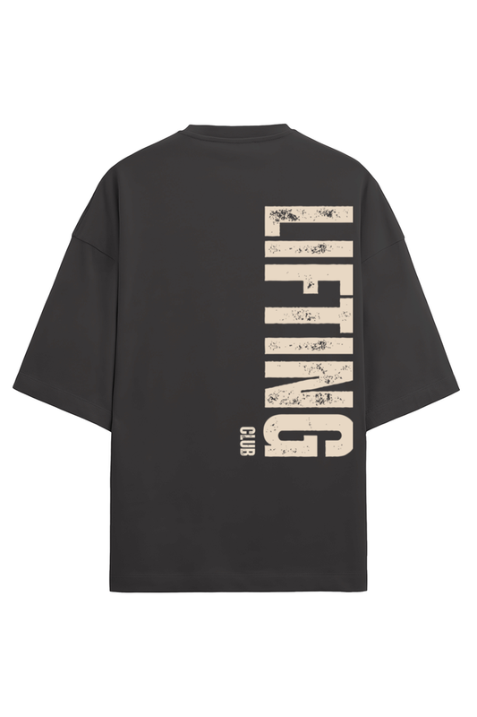 LIFTING CLUB : SCLC : BLACK/BEIGE OVERSIZED T-SHIRT